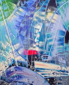 Myriam GUENAÏZIA - SOUS LES VENTS BLEUS  92X73