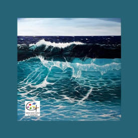 Sylvie GUEVEL - celtic wave -80x80cm-  vague turquoise- mer - océan - sylvie guével.jpg