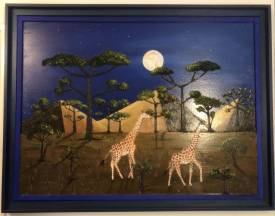 Frank GUILLARD - Girafes au clair de lune 10.( Soleil de nuit ) ...
