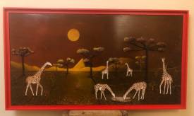 Frank GUILLARD - Girafes et lune rousse ( Le Bivouac )