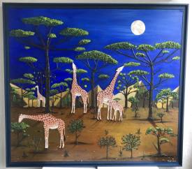 Frank GUILLARD - Girafes au clair de lune 6 ( Sustentation )