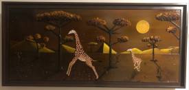 Frank GUILLARD - Girafes et lune rousse ( Jogging nocturne )