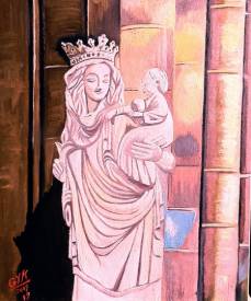 Georges MICHEL dit GYM - La vierge au pilier ( Notre-Dame)