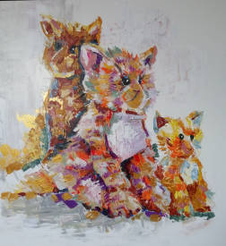 Ruzanna HAKOBYAN - Cats familly .jpgAcryl,wood 58x62.jpg