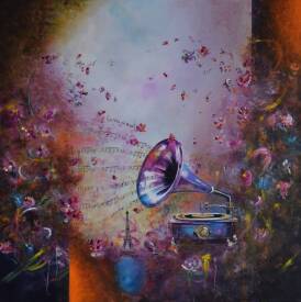 Josseline HAYE-BEVIN - La Vie en Rose Acrylique 80x80.JPG