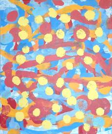 Jérôme HÉMAIN - Peinture Pop à pois, série JIZZ, JIZZ 03 - Citron
