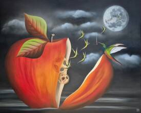 Martine HENOCH - LE CHEF D'ORCHESTRE - Huile sur tole - 100x80.jpg