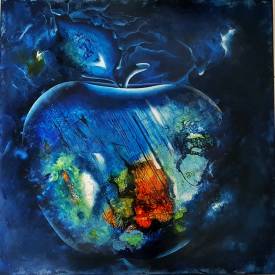 Martine HENOCH - INTERIEUR POMME Labradorite - Huile-Mixte sur toile - 100x100.jpg