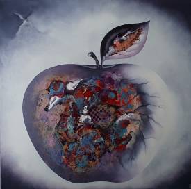 Martine HENOCH - INTERIEUR POMME 07-20 - Huile-Mixte sur toile -80x80.jpg