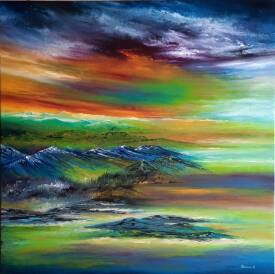 Florence V. HENRIC - A l'heure bleue 80 x 80 cm.jpg