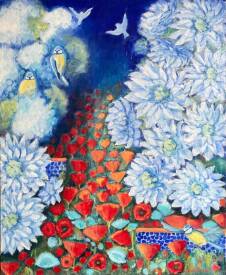 Catherine JORROT - Dahlias blancs