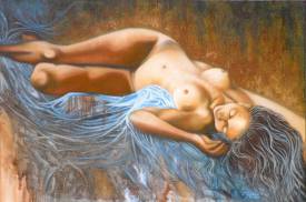 Carmen JUAREZ MEDINA - Dans les bras de Morphée - Huile sur toile  120 x 80 .JPG