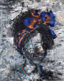 Tharwet KAMOUN - Femme Africaine / H 54 x L 42 cm / Disponible