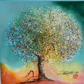 Josette KARSENTI - ARBRE DE VIE fond turquoise.PNG