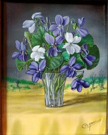 Christian LABELLE - "Bouquet de violettes"