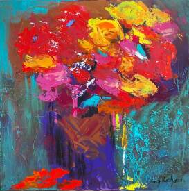 Dany LACHAUD - 898 Bouquet fleurs 60x60 n°898.JPG