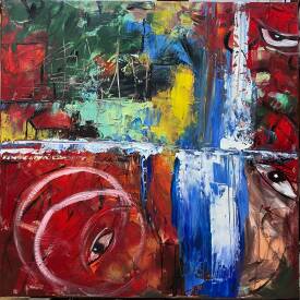 Dany LACHAUD - 857 les yeux 80x80 N° 857.JPG