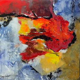 Dany LACHAUD - 864 Coquelicot 80x80 N°864.JPG