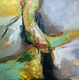 Dany LACHAUD - 870 COMPOSITION VERTE N°870 100X100.JPG