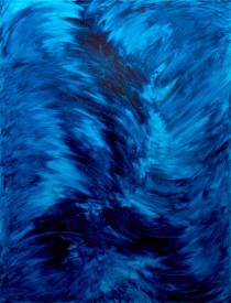 Chantal LALLEMAND - Grand bleu. 116x89