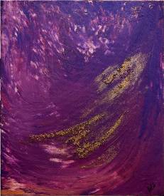 Chantal LALLEMAND - Rêve en mauve. 64X54