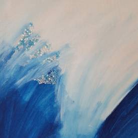 Chantal LALLEMAND - Breaking the waves. 55x46