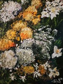 Chantal LALLEMAND - FLEURS DES CHAMPS 90X70.