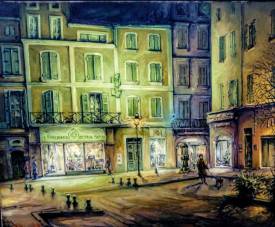 Léon LARROQUE - Place du Vieux Marché    Huile sur toile    65 x 54     1830 €