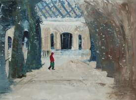 Françoise LAVENU - Sous la neige (Parc des Sources-Vichy)