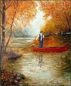 Monique LAVILLE - LE BATELIER DE LA SORGUE   73 x 60   2025.jpg