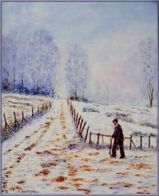 Monique LAVILLE - NEIGE A CEREIX  25F 81 x 65   2020.JPG  VENDU / SOLD