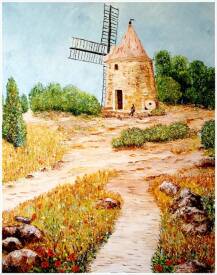 Monique LAVILLE - LE MOULIN DE DAUDET   92 x 73   2026.jpg