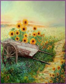 Monique LAVILLE - CHARRETON ET TOURNESOLS   92 x 73   2026.jpg