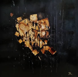 Jean Pierre LAYDEVANT - 18.17 (56x56cm)Explosion de chaleur dans ma noire Sibérie(Baudelaire).jpg