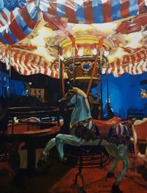 Franck LE BOULICAUT - 2021-Franck Le Boulicaut -Merry-go-round - Huile sur toile - 116x89cm - Avril 2021.jpg