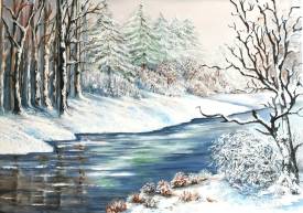 Violette LE GALLOU - RIVIERE EN HIVER- 21/103