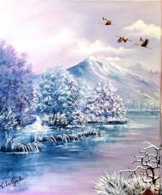 Violette LE GALLOU - Il a neigé sur le lac - N° 1.jpg