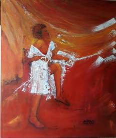 Elena LE GOUPIL - la danseuse aux voiles  vaporeux - Isadora D. Acrylique 65X54- 500 euros.jpg