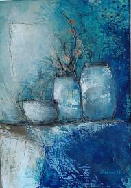 Elena LE GOUPIL - Intemporel Technique mixte sur chassis toilé 46X33