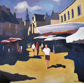 Jean Noël LE JUNTER - Le marché de Sarlat