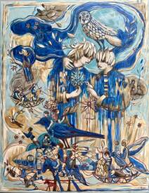 Marianne LE VEXIER - Chasseurs de Rêves,114-146 cm ,acrylique et huile sur toile..jpg