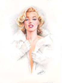 Paul LEBRUN - Marylin Monroe - Pastels