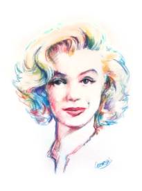 Paul LEBRUN - Marylin Monroe - Pastels