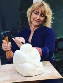 Fabienne LEMARIGNIER - Fabienne Lemarignier à son atelier