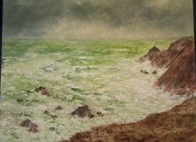 Bernard LERIQUE - Orage sur la Côte Sauvage 116cm x 89cm.JPG