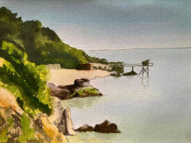 Nicole Anne LEROUX - la plage de la  Rinais