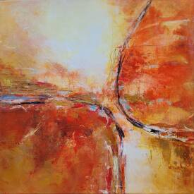 Sylvie LOUDIERES - CHAMP LIBRE Réf J16. 2023 80x80 cm. Sylvie LOUDIERES.jpg