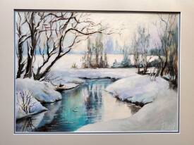 Francis LUCAS - LES ABORDS ENNEIGÉS ACRYLIQUE