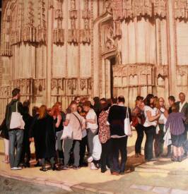 Francis LUCAS - ACRYLIQUE - Parvis de la Reconciliation 0.9 x 0.9m.JPG
