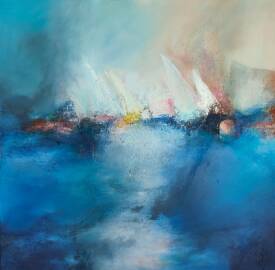 Lysiane Portal - Lys - Mettre les voiles 90x90cm.jpg